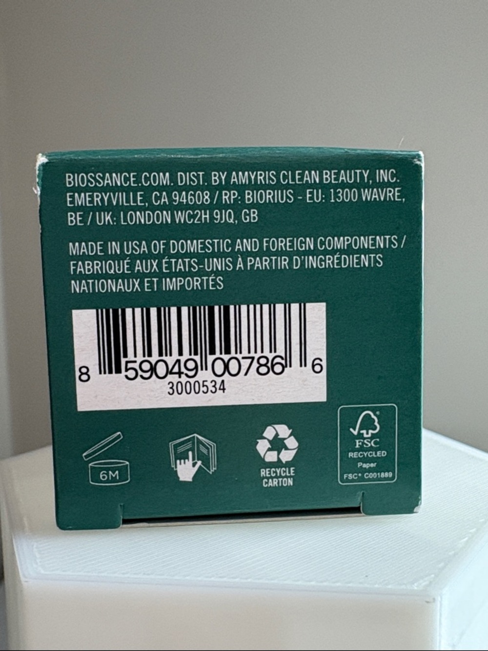 Biossance, Squalane + Marine Algae Eye Cream Anti Aging Deluxe Mini BNIB - Picture 6 of 6